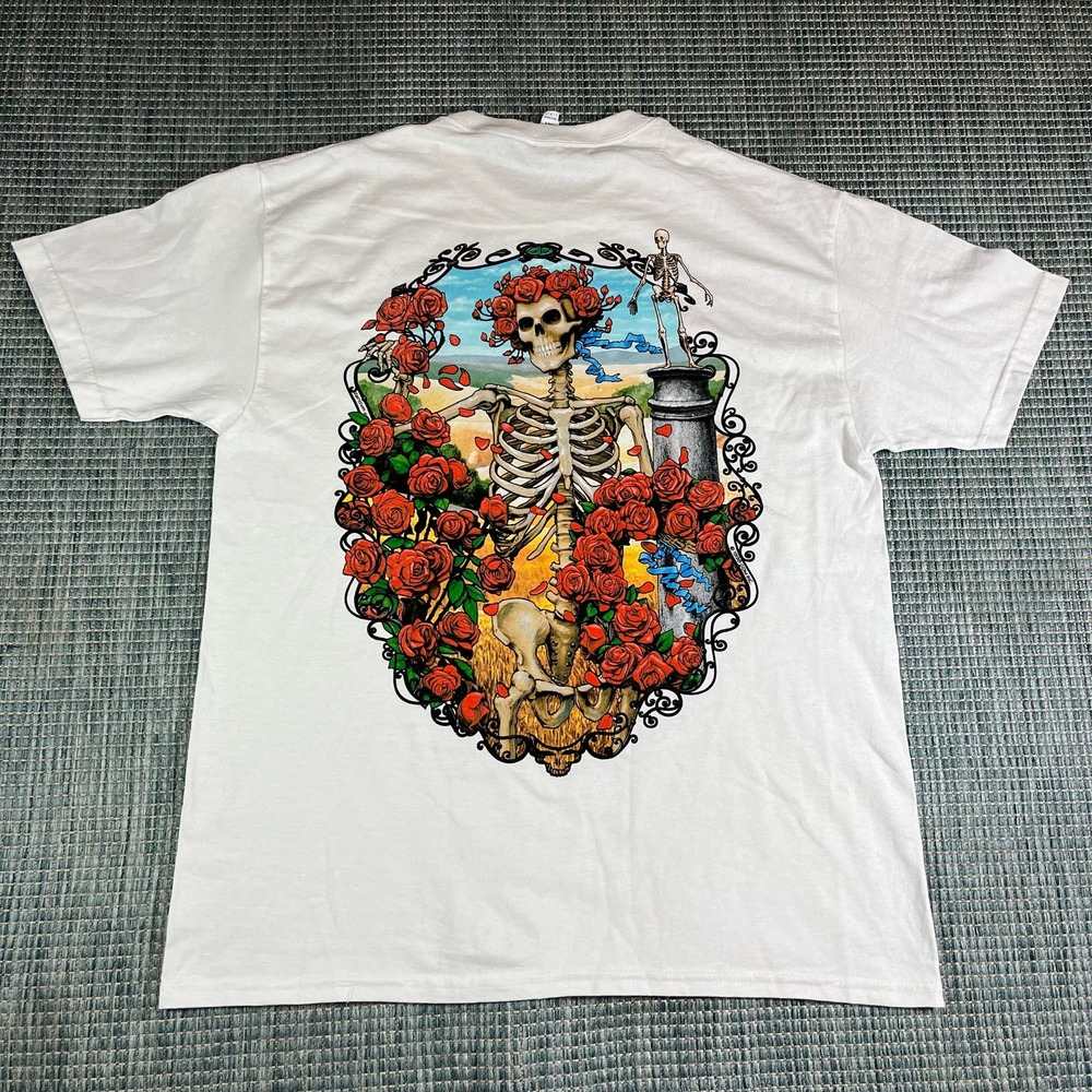 Liquid Blue White Grateful Dead Rock Band Signed P. Maguire Men’s Sz L New View 4